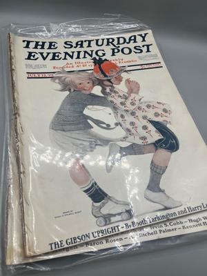 LOT 211: Antique Saturday Evening Post Issues