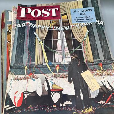 LOT 217: Vintage Saturday Evening Post Magazines