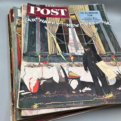 LOT 217: Vintage Saturday Evening Post Magazines