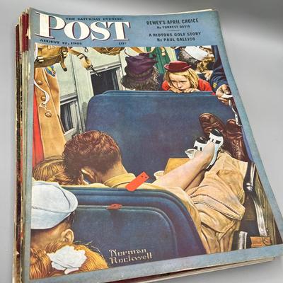 LOT 217: Vintage Saturday Evening Post Magazines