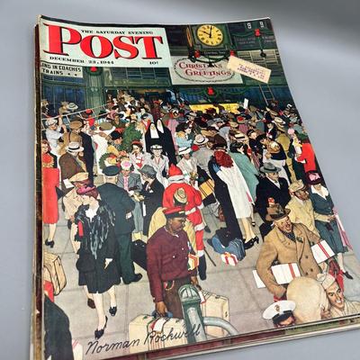 LOT 217: Vintage Saturday Evening Post Magazines