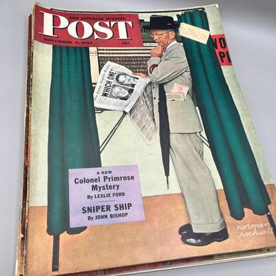 LOT 217: Vintage Saturday Evening Post Magazines