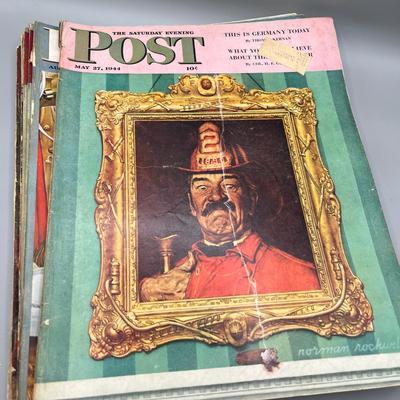 LOT 217: Vintage Saturday Evening Post Magazines