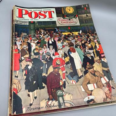 LOT 217: Vintage Saturday Evening Post Magazines