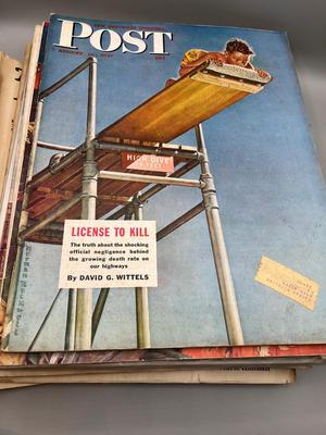 LOT 221: Vintage Saturday Evening Post Magazines
