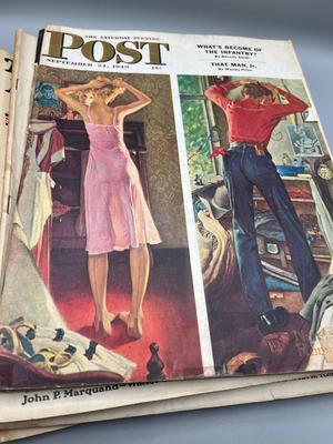 LOT 221: Vintage Saturday Evening Post Magazines