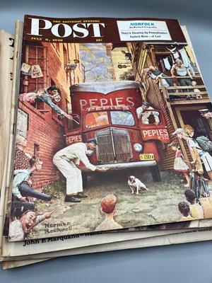 LOT 221: Vintage Saturday Evening Post Magazines