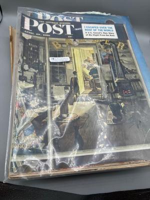 LOT 221: Vintage Saturday Evening Post Magazines