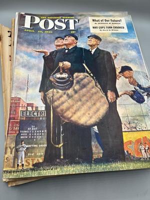 LOT 221: Vintage Saturday Evening Post Magazines