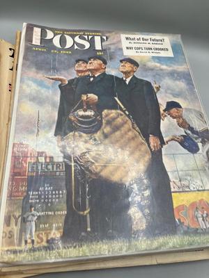 LOT 221: Vintage Saturday Evening Post Magazines