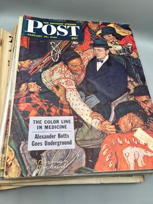 LOT 221: Vintage Saturday Evening Post Magazines