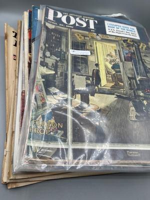 LOT 221: Vintage Saturday Evening Post Magazines