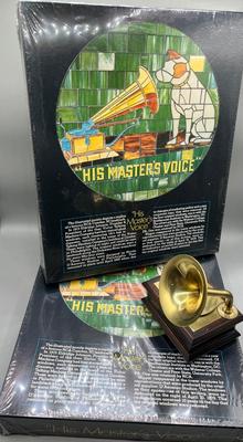 LOT 225: Two Sealed "His Master's Voice Puzzles and Music Box