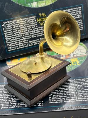 LOT 225: Two Sealed "His Master's Voice Puzzles and Music Box