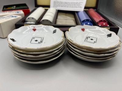 LOT 226: Gambling Collection - Poker Chip Sets, Plates