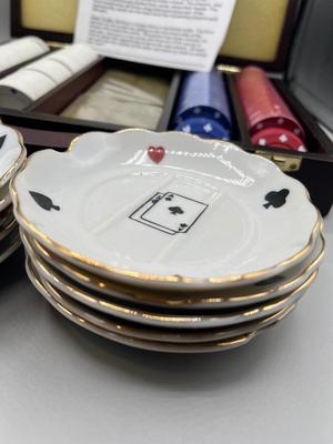 LOT 226: Gambling Collection - Poker Chip Sets, Plates