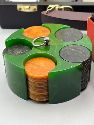 LOT 226: Gambling Collection - Poker Chip Sets, Plates