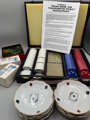 LOT 226: Gambling Collection - Poker Chip Sets, Plates