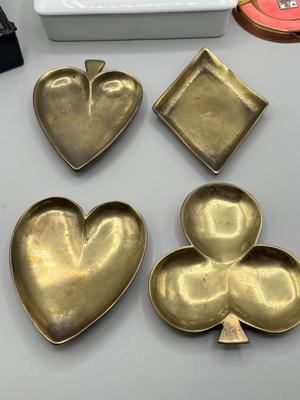 LOT 227: Gambler's Lot -Brass Ashtrays, Greeting Cards and More