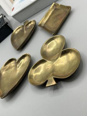 LOT 227: Gambler's Lot -Brass Ashtrays, Greeting Cards and More