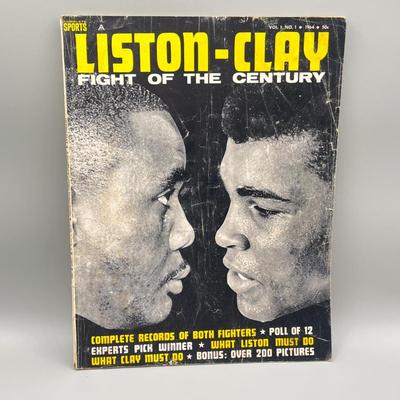 LOT 228: Liston-Clay Fight of the Century 1964 Vol. 1, Issue 1 Magazine