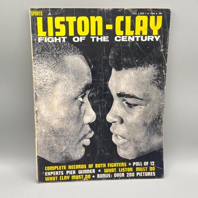 LOT 228: Liston-Clay Fight of the Century 1964 Vol. 1, Issue 1 Magazine