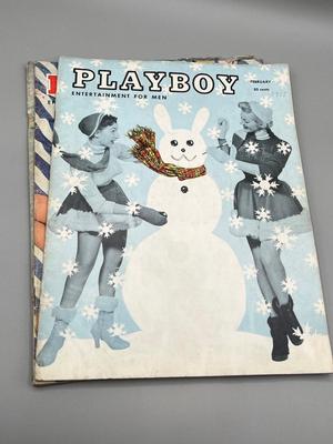 LOT 234: Vintage 1955 Playboy Magazines