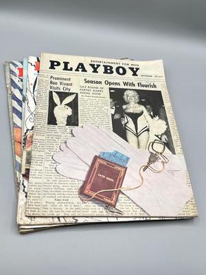 LOT 234: Vintage 1955 Playboy Magazines