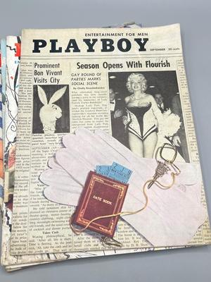 LOT 234: Vintage 1955 Playboy Magazines