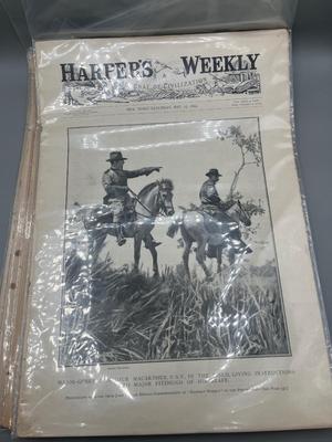 LOT 235: Antique Harper's Weekly Magazines