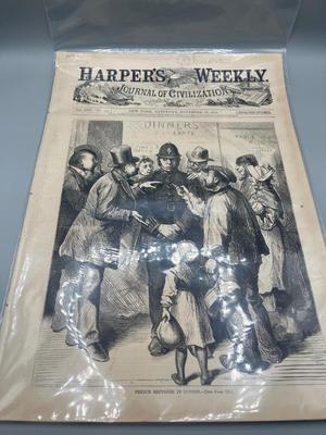 LOT 235: Antique Harper's Weekly Magazines