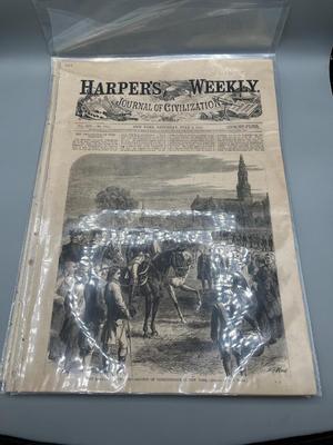 LOT 235: Antique Harper's Weekly Magazines