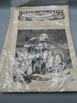 LOT 235: Antique Harper's Weekly Magazines
