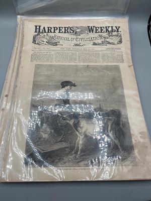 LOT 235: Antique Harper's Weekly Magazines