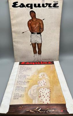 LOT 239: Vintage Esquire Magazines, Marilyn Monroe, Iconic Muhammed Ali Issue