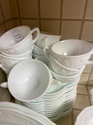Large group of Milk Glass