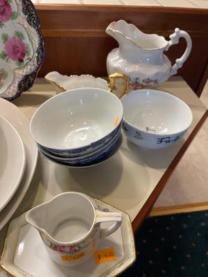 Dishes, including NDSU agriculture and applied science Stein plus vintage