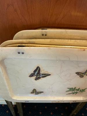 Vintage butterfly TV trays