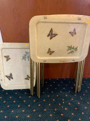 Vintage butterfly TV trays