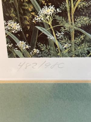 Signed/numbered print & Floor table lamp