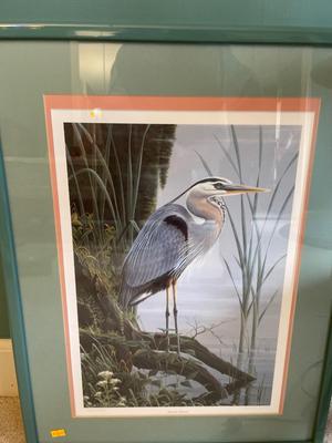 Signed/numbered print & Floor table lamp