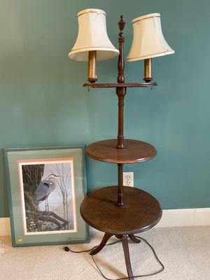 Signed/numbered print & Floor table lamp