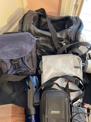 Camera bags, office supplies