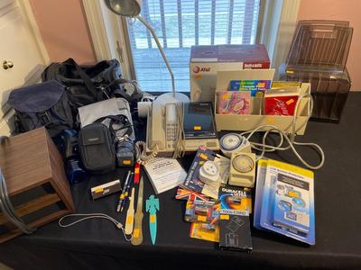 Camera bags, office supplies