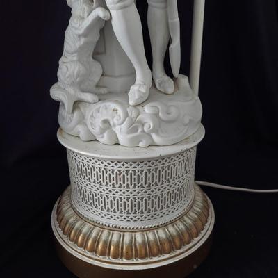 Two Porcelain Bisque Figural Table Lamps (GB-BBL)