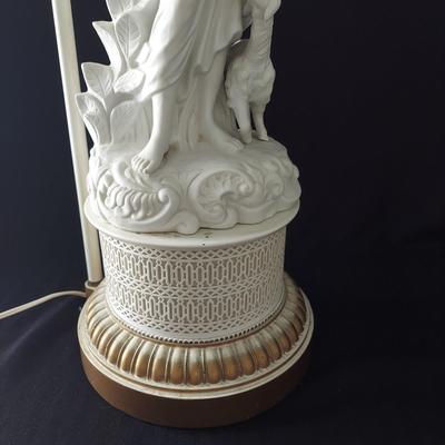 Two Porcelain Bisque Figural Table Lamps (GB-BBL)
