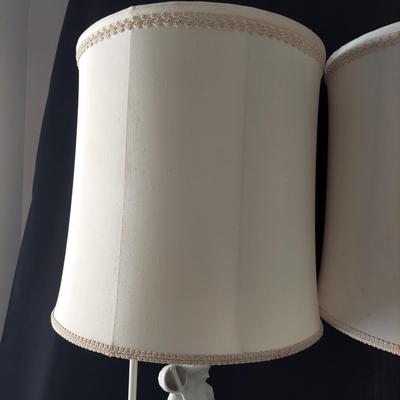 Two Porcelain Bisque Figural Table Lamps (GB-BBL)