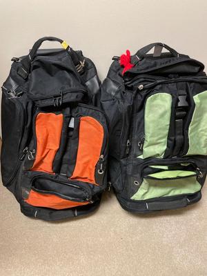 Two rolling duffle bags