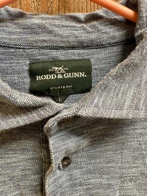 Men’s size L Sports Fit Rodd & Gunn Polo Shirt Blue Gray