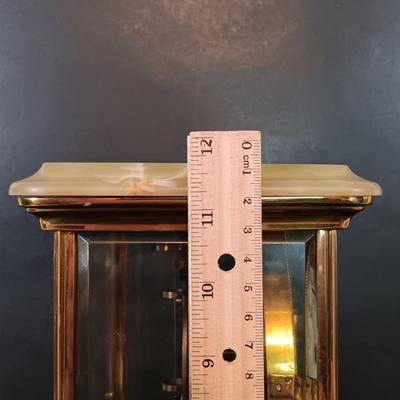 LOT 273: Marble and Metal Case German Anniversary Clock